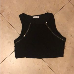 Black copped top